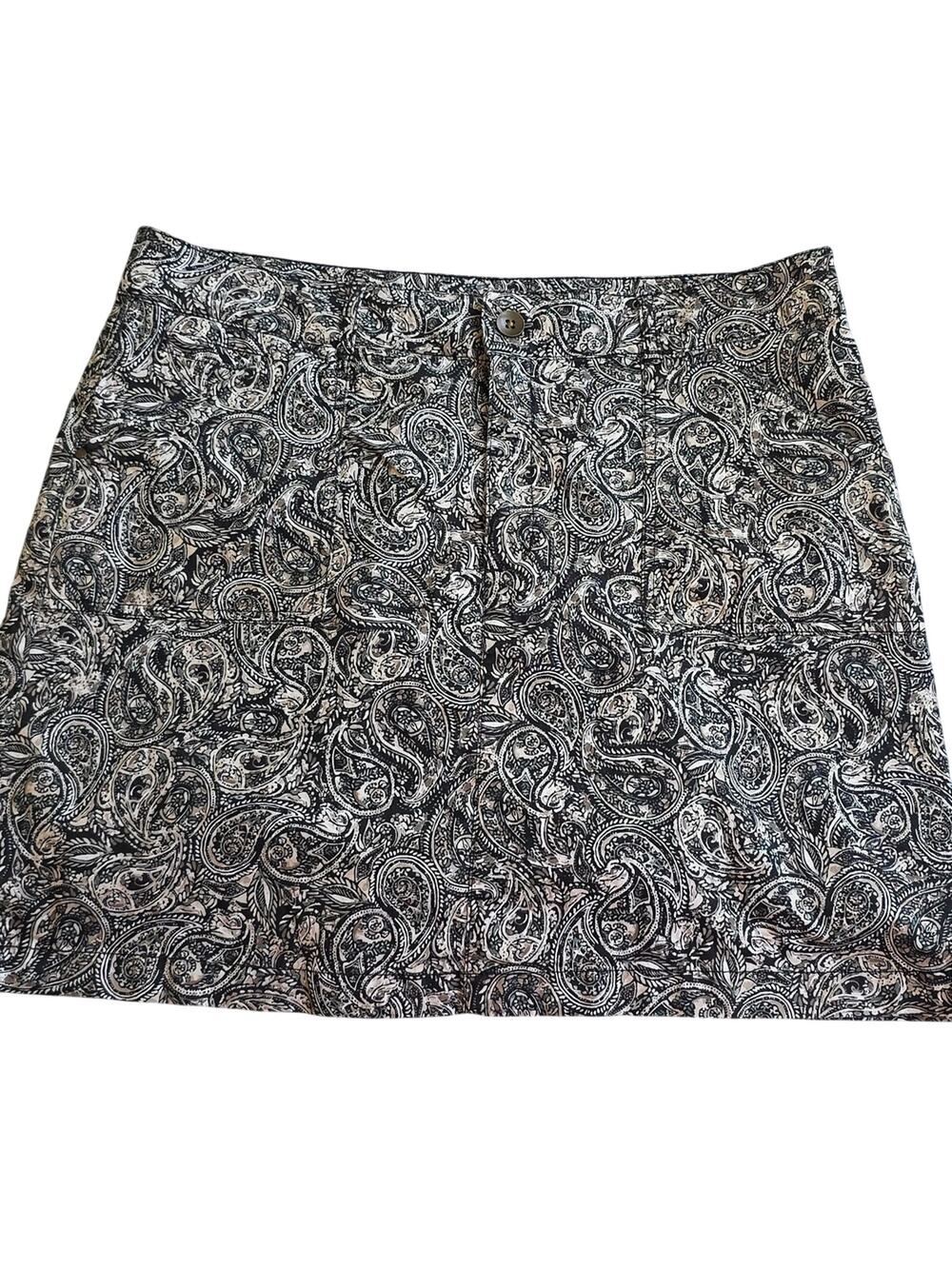Womens Sz 16 Stretch Skort Pickleball Tennis Golf Errands Pockets Paisley Print